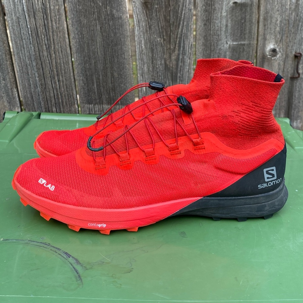 Salomon S/LAB Red and Black Men's Shoes